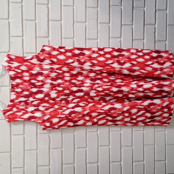 Koret Formal Vibrant Red,Pink and White Sleeveless Dress. Size 22W - Picture 5 of 7